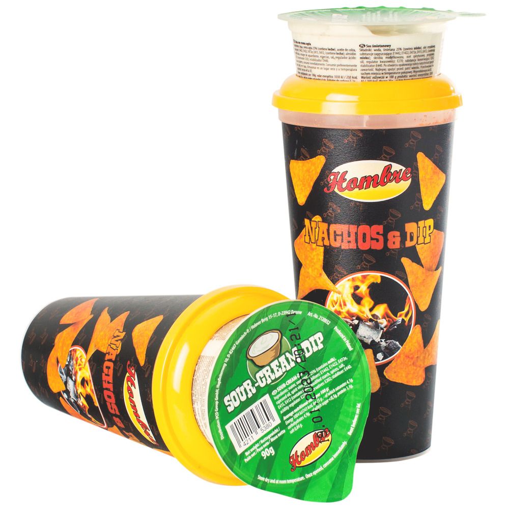 Nachos Paprika-Chili com Sour Cream (Natas) Dip_Formato Copo